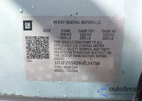 2019 Chevrolet Bolt Ev Premier from USA, damaged, VIN 1G1FZ6S02K4124758